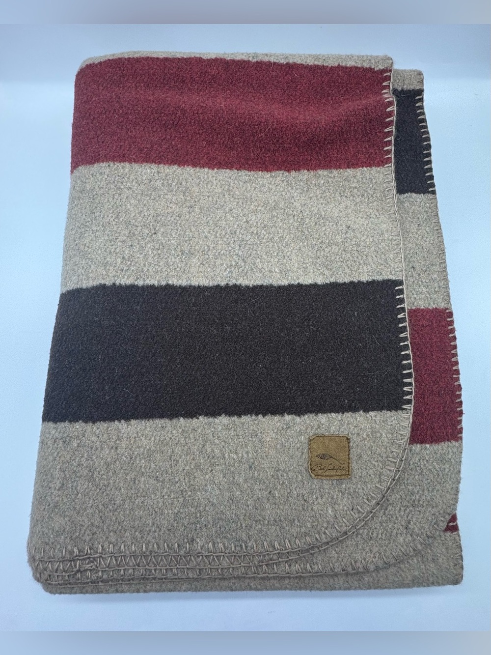 Vintage Bob Timberlake 100% Wool Striped Lodge Blanket